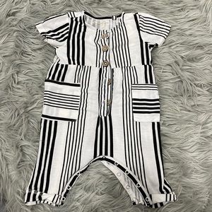 Pinstripe romper 0-3